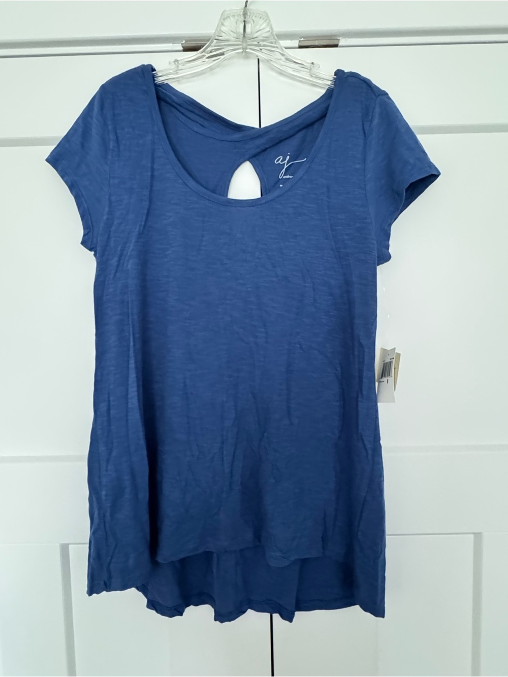 NWT Andrea Jovine 100% Cotton Short Sleeve Scoop Neck Women's Top